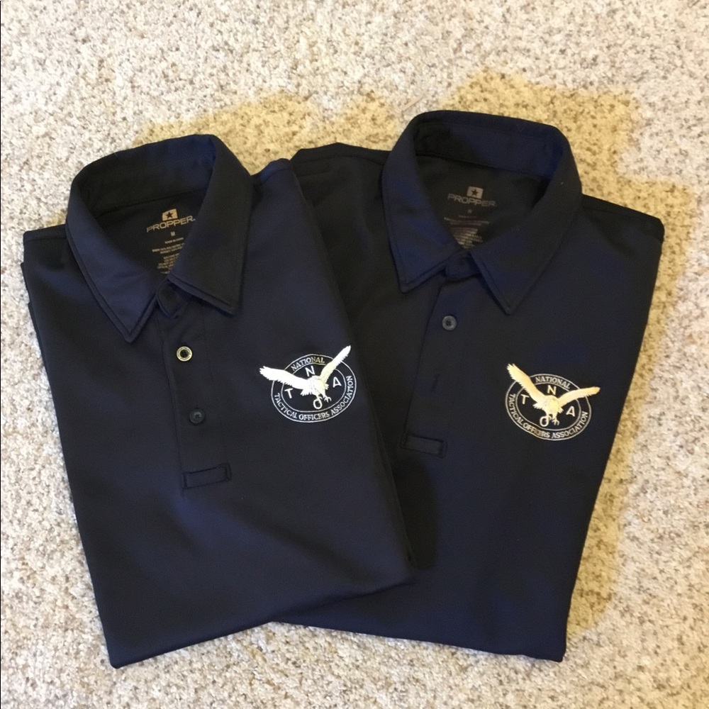 2 Propper Tactical Polo Shirts w/ Eagle Emblem Medium